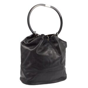 Gucci Black Ring Handle Bucket Handbag 001.3738 002058 XX08040